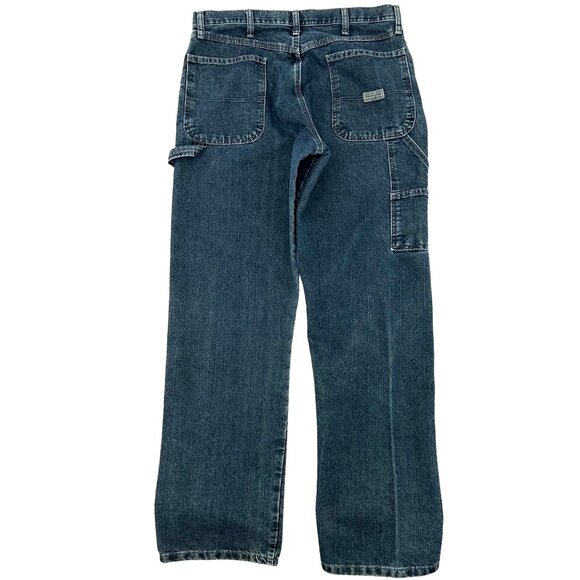 Wrangler Mens Loose Fit Durable Denim Blue Carpenter Jeans Size 34x34 - Picture 2 of 8